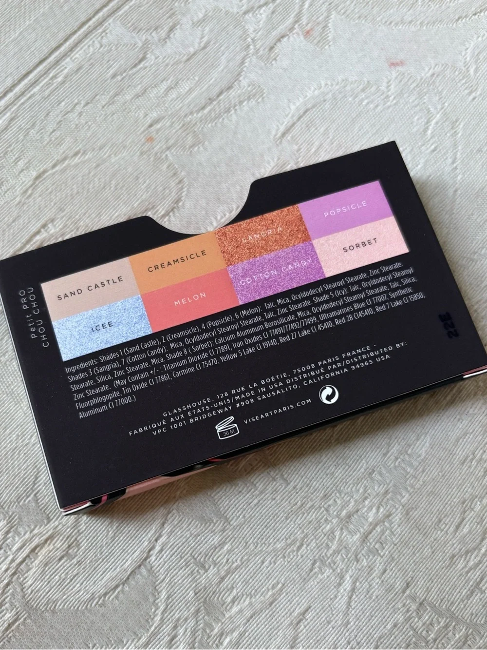 Viseart Pro Paris Eyeshadow Palette Petit Pro in Chou Chou BNIB